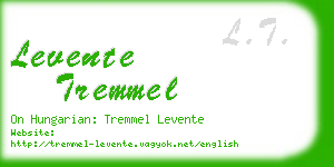 levente tremmel business card